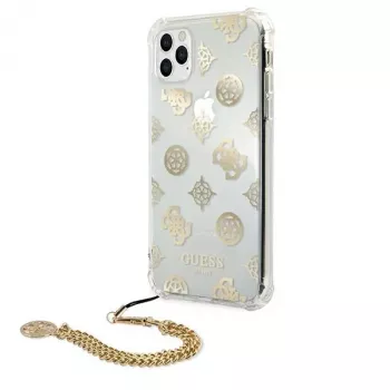 Guess GUHCN58KSPEGO Σκληρή Θήκη για Apple iPhone 11 Pro 5,8 ίντσες Χρυσό Peony Chain Collection