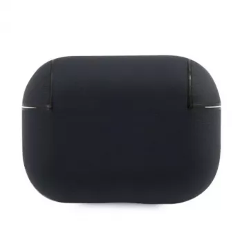 BMW Θήκη AirPods Pro Navy Γνήσιο Δέρμα Ασημί Λογότυπο