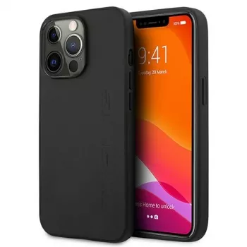 AMG AMHCP13LDOLBK Σκληρή Θήκη iPhone 13 Pro Γνήσιο Δέρμα Hot Stamped Μαύρη