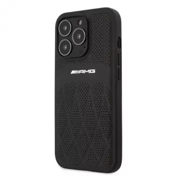 AMG AMHCP13LOSDBK Σκληρή Θήκη iPhone 13 Pro Δέρμα Curved Lines Μαύρη
