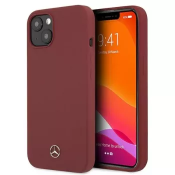 Mercedes-Benz MEHCP13SSILRE Σκληρή Θήκη iPhone 13 mini 5,4 ίντσες Κόκκινη Silicone Line