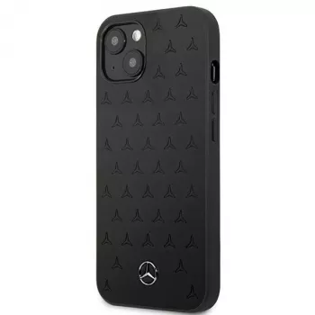 Mercedes-Benz Σκληρή Θήκη iPhone 13 Mini Δέρμα Stars Pattern Μαύρη