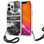 Guess GUHCP13XKCABBK Σκληρή Θήκη iPhone 13 Pro Max Camo Strap Collection Μαύρη