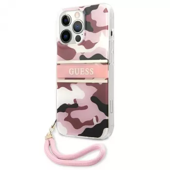 Guess Camo Strap Collection Σκληρή Θήκη για Apple iPhone 13 Pro / iPhone 13, Ροζ