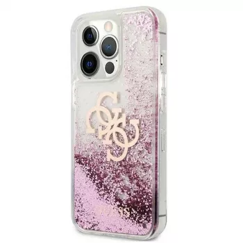 Guess GUHCP13XLG4GPI Σκληρή Θήκη για Apple iPhone 13 Pro Max 6,7 ίντσες Ροζ Liquid Glitter 4G Big