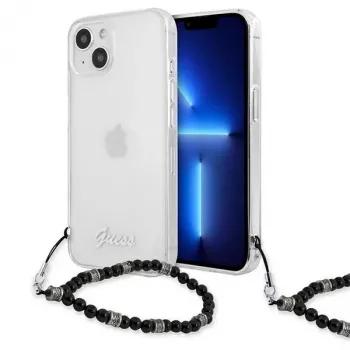 Guess GUHCP13MKPSBK iPhone 13 / 14 / 15 6,1 ίντσες Διάφανη Σκληρή Θήκη Black Pearl
