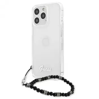 Guess GUHCP13XKPSBK iPhone 13 Pro Max 6,7 ίντσες Διάφανη Σκληρή Θήκη Black Pearl