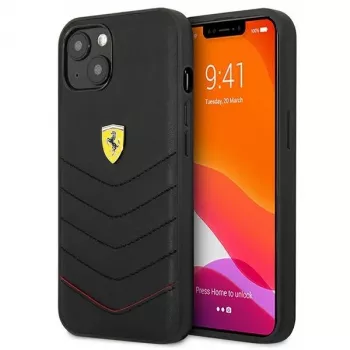 Ferrari FEHCP13SRQUK Σκληρή Θήκη iPhone 13 Mini 5,4 ίντσες Μαύρη Off Track Quilted