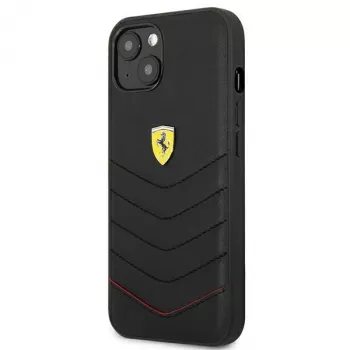 Ferrari FEHCP13SRQUK Σκληρή Θήκη iPhone 13 Mini 5,4 ίντσες Μαύρη Off Track Quilted