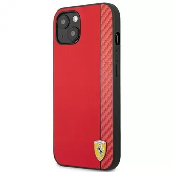 Ferrari On Track Carbon Stripe Σκληρή Θήκη για Apple iPhone 13 mini 5,4 ίντσες Κόκκινη