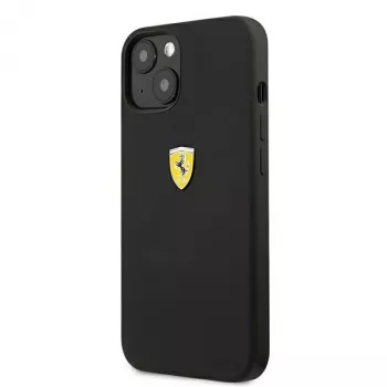 Ferrari FESSIHCP13SBK iPhone 13 mini 5,4 ίντσες Μαύρη Σκληρή Θήκη Πίσω Κάλυμμα Σιλικόνης