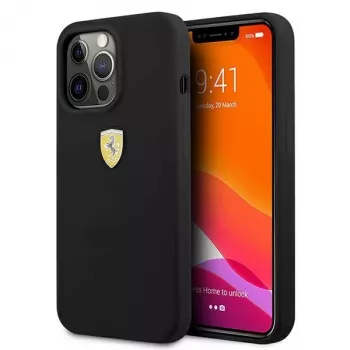 Ferrari FESSIHCP13LBK Σκληρή Θήκη Σιλικόνης για iPhone 13 Pro / 13, Μαύρη