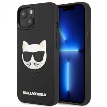 Karl Lagerfeld KLHCP13SCH3DBK Σκληρή Θήκη για Apple iPhone 13 Mini 5,4 ίντσες Μαύρη 3D Λάστιχο Choupette