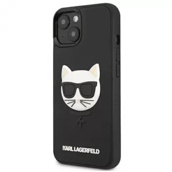 Karl Lagerfeld KLHCP13SCH3DBK Σκληρή Θήκη για Apple iPhone 13 Mini 5,4 ίντσες Μαύρη 3D Λάστιχο Choupette