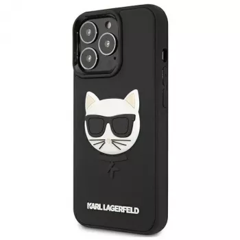 Karl Lagerfeld KLHCP13LCH3DBK Σκληρή Θήκη 3D Rubber Choupette για iPhone 13 Pro / 13 6,1 ίντσες Μαύρη