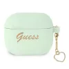 Guess GUA3LSCHSN Θήκη AirPods 3 πράσινη σιλικόνης Charm Heart Collection