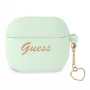 Guess GUA3LSCHSN Θήκη AirPods 3 πράσινη σιλικόνης Charm Heart Collection
