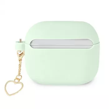 Guess GUA3LSCHSN Θήκη AirPods 3 πράσινη σιλικόνης Charm Heart Collection