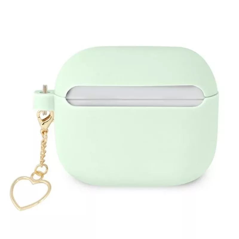 Guess GUA3LSCHSN Θήκη AirPods 3 πράσινη σιλικόνης Charm Heart Collection