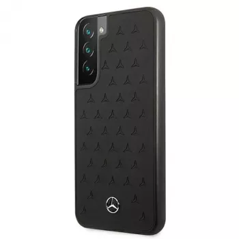 Mercedes-Benz MEHCS22MPSQBK Σκληρή θήκη S22+ δερμάτινη Stars Pattern μαύρη