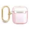 Guess GUA2HHTSP Προστατευτική θήκη Strap Collection για Apple AirPods 1/2 - ροζ