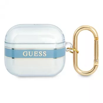 Guess GUA3HHTSB Προστατευτική θήκη Strap Collection για Apple AirPods 3ης γενιάς - μπλε