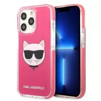 Karl Lagerfeld KLHCP13LTPECPI Σκληρή θήκη για iPhone 13 Pro / 13 6,1 inch - φούξια Choupette Head