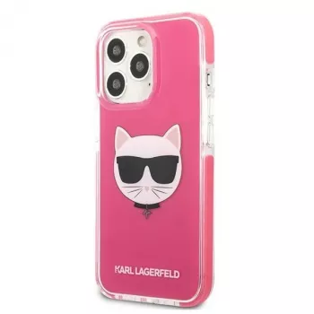 Karl Lagerfeld KLHCP13LTPECPI Σκληρή θήκη για iPhone 13 Pro / 13 6,1 inch - φούξια Choupette Head