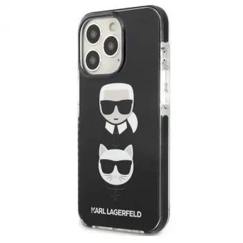 Karl Lagerfeld KLHCP13LTPE2TK iPhone 13 Pro / 13 6.1 σκληρή θήκη μαύρη Karl & Choupette Head