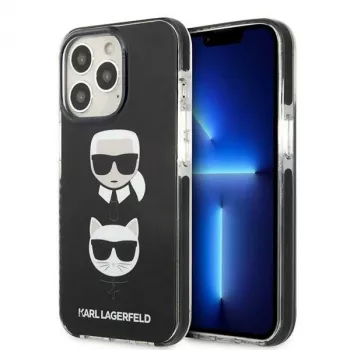 Karl Lagerfeld KLHCP13XTPE2TK Σκληρή θήκη για Apple iPhone 13 Pro Max 6,7 inch μαύρη Karl & Choupette Head