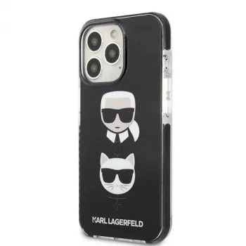 Karl Lagerfeld KLHCP13XTPE2TK Σκληρή θήκη για Apple iPhone 13 Pro Max 6,7 inch μαύρη Karl & Choupette Head