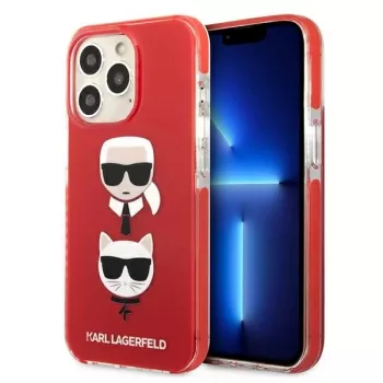 Karl Lagerfeld KLHCP13LTPE2TR iPhone 13 Pro / 13 6.1 σκληρή θήκη κόκκινη Karl & Choupette Head