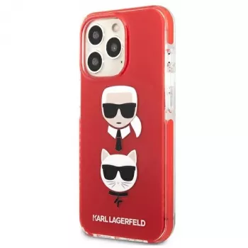 Karl Lagerfeld KLHCP13LTPE2TR iPhone 13 Pro / 13 6.1 σκληρή θήκη κόκκινη Karl & Choupette Head