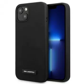 Karl Lagerfeld Θήκη πλάτης σιλικόνης με πλάκα για Apple iPhone 13 mini 5,4 inch - μαύρη
