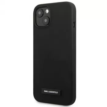 Karl Lagerfeld Θήκη πλάτης σιλικόνης με πλάκα για Apple iPhone 13 mini 5,4 inch - μαύρη