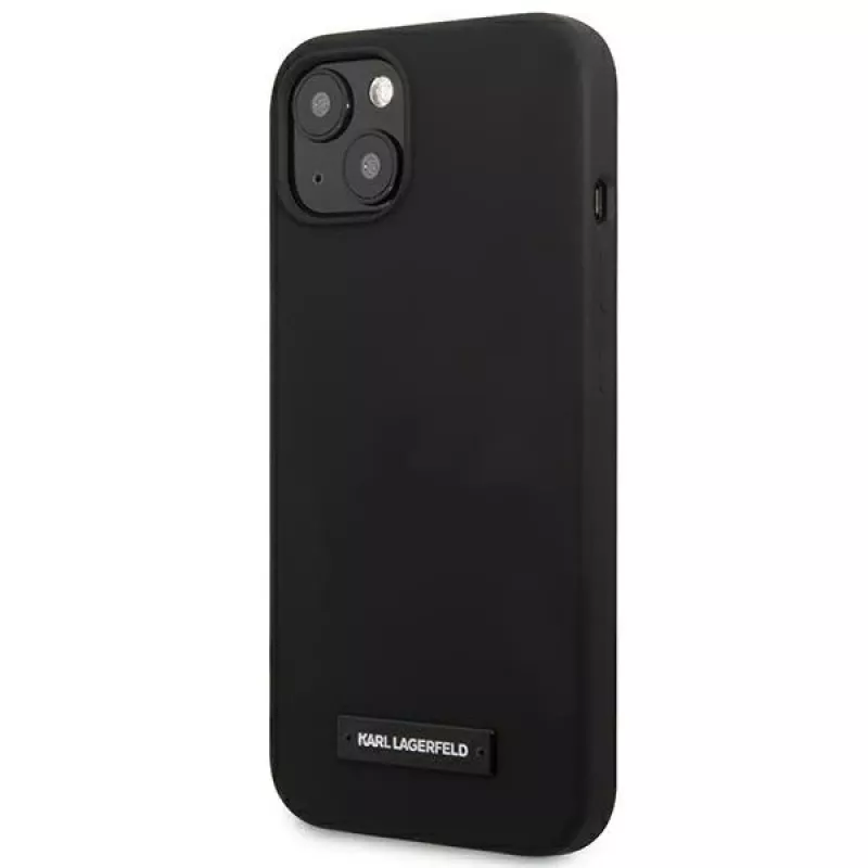Karl Lagerfeld Θήκη πλάτης σιλικόνης με πλάκα για Apple iPhone 13 mini 5,4 inch - μαύρη
