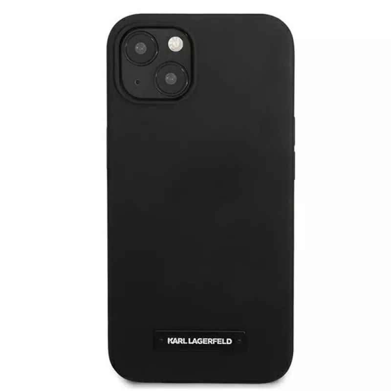 Karl Lagerfeld Θήκη πλάτης σιλικόνης με πλάκα για Apple iPhone 13 mini 5,4 inch - μαύρη
