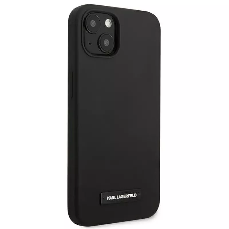 Karl Lagerfeld Θήκη πλάτης σιλικόνης με πλάκα για Apple iPhone 13 mini 5,4 inch - μαύρη