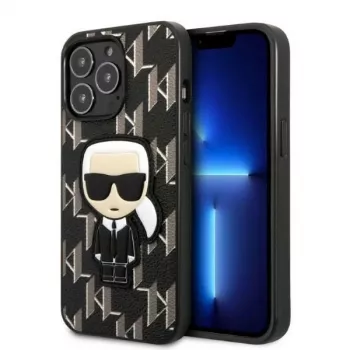 Karl Lagerfeld KLHCP13LPMNIKBK Σκληρή θήκη για iPhone 13 Pro / 13 6,1 inch μαύρη Monogram Ikonik Patch