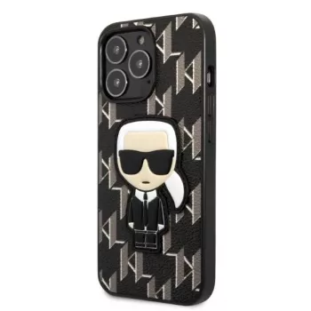 Karl Lagerfeld KLHCP13LPMNIKBK Σκληρή θήκη για iPhone 13 Pro / 13 6,1 inch μαύρη Monogram Ikonik Patch