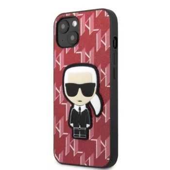Karl Lagerfeld KLHCP13MPMNIKPI Σκληρή θήκη για iPhone 13 / 14 6,1 inch κόκκινη Monogram Ikonik Patch