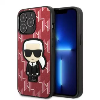 Karl Lagerfeld Ikonik Patch Σκληρή θήκη για iPhone 13 Pro Max 6,7 inch κόκκινη