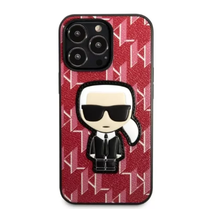 Karl Lagerfeld Ikonik Patch Σκληρή θήκη για iPhone 13 Pro Max 6,7 inch κόκκινη