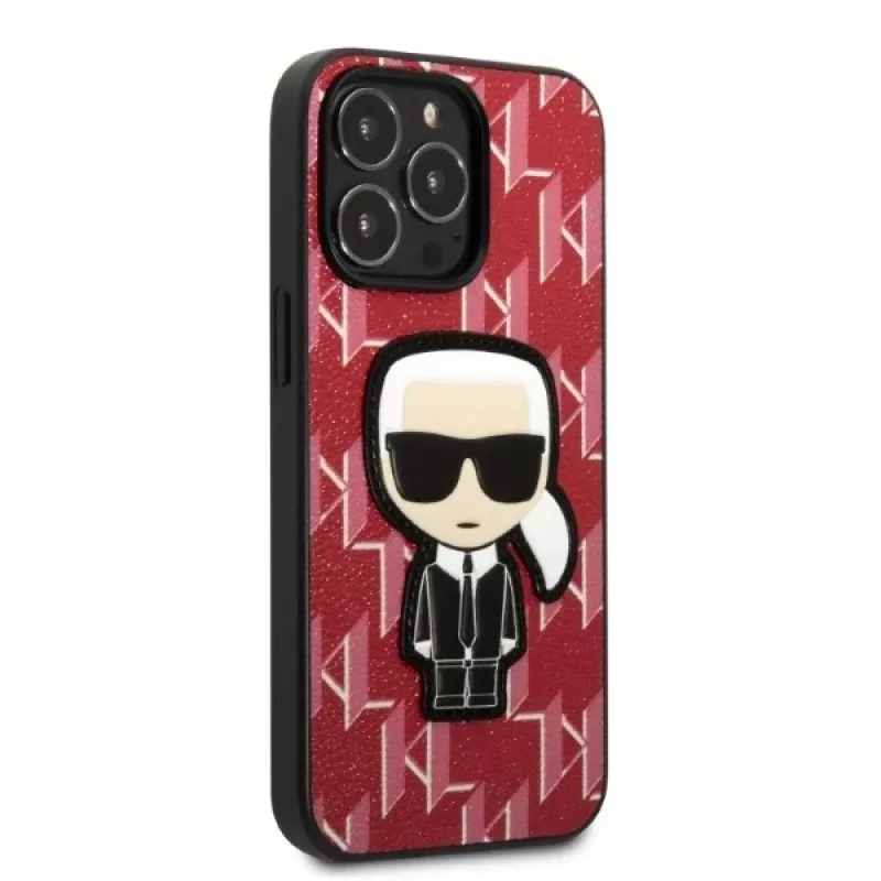 Karl Lagerfeld Ikonik Patch Σκληρή θήκη για iPhone 13 Pro Max 6,7 inch κόκκινη