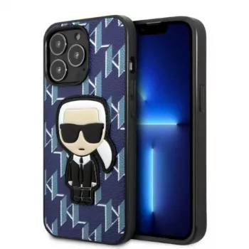 Karl Lagerfeld KLHCP13LPMNIKBL Σκληρή θήκη για iPhone 13 Pro / 13 6,1 inch μπλε Monogram Ikonik Patch