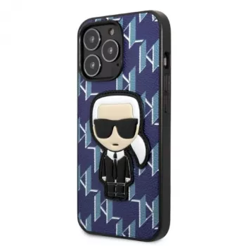Karl Lagerfeld KLHCP13LPMNIKBL Σκληρή θήκη για iPhone 13 Pro / 13 6,1 inch μπλε Monogram Ikonik Patch