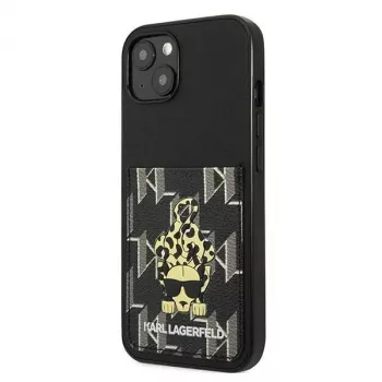 Karl Lagerfeld KF001284 Karlimals Σκληρή θήκη με θήκη καρτών για iPhone 13/14/15 6,1 inch μαύρη