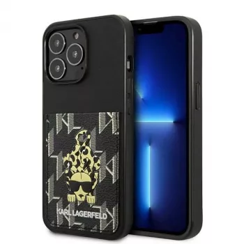 Karl Lagerfeld KLHCP13LCANCNK Σκληρή θήκη για iPhone 13 Pro / 13 6,1 inch μαύρη Karlimals Cardslot