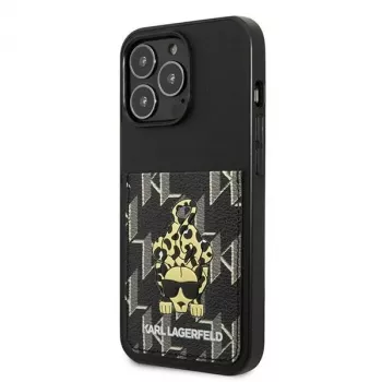 Karl Lagerfeld KLHCP13LCANCNK Σκληρή θήκη για iPhone 13 Pro / 13 6,1 inch μαύρη Karlimals Cardslot