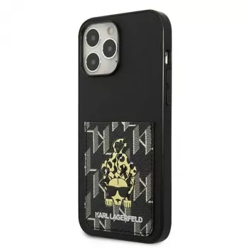 Karl Lagerfeld KLHCP13XCANCNK Σκληρή θήκη για iPhone 13 Pro Max 6,7 inch μαύρη Karlimals Cardslot